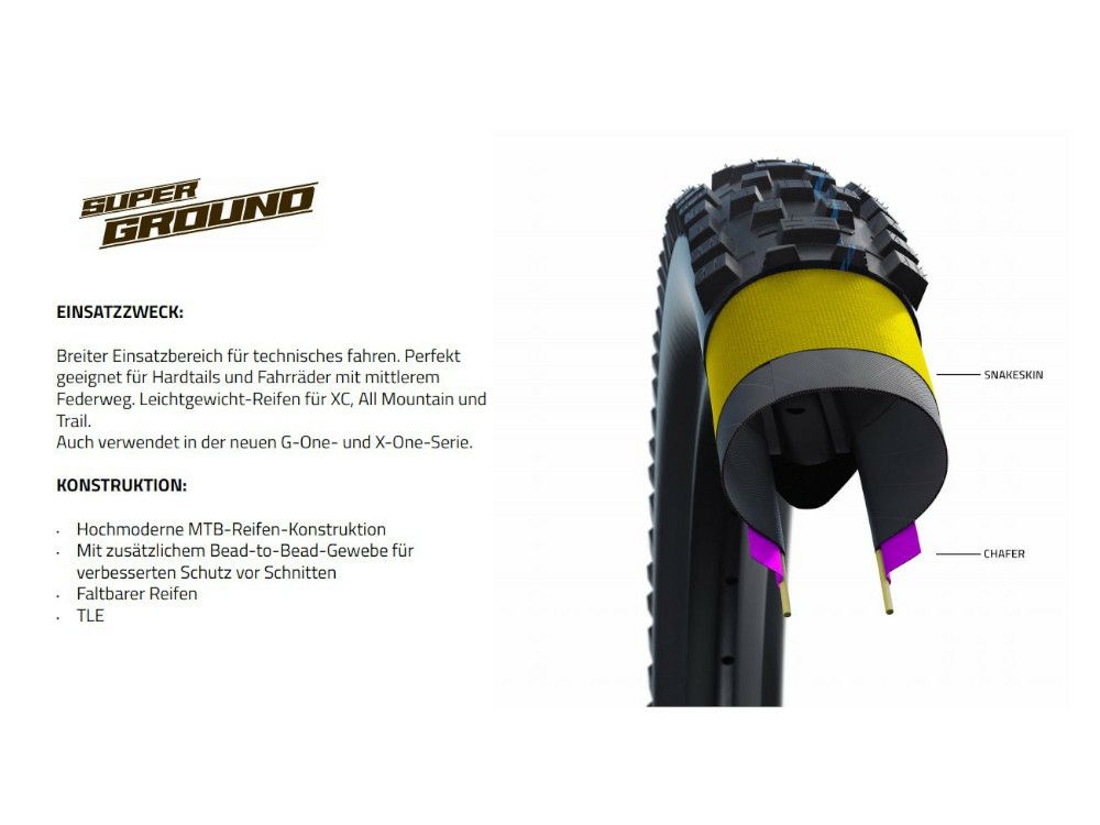 Покрышка Schwalbe Racing Ray 27.5" (650B) (TLE, Super Ground, ADDIX SpeedGrip), Black