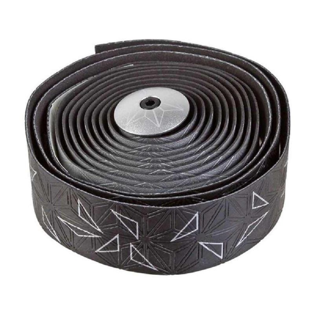 Обмотка руля Supacaz Super Sticky Kush Star Fade Серебристый металлик с черным