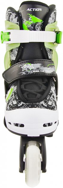 Роликовые коньки раздвижные Action Pat, Green