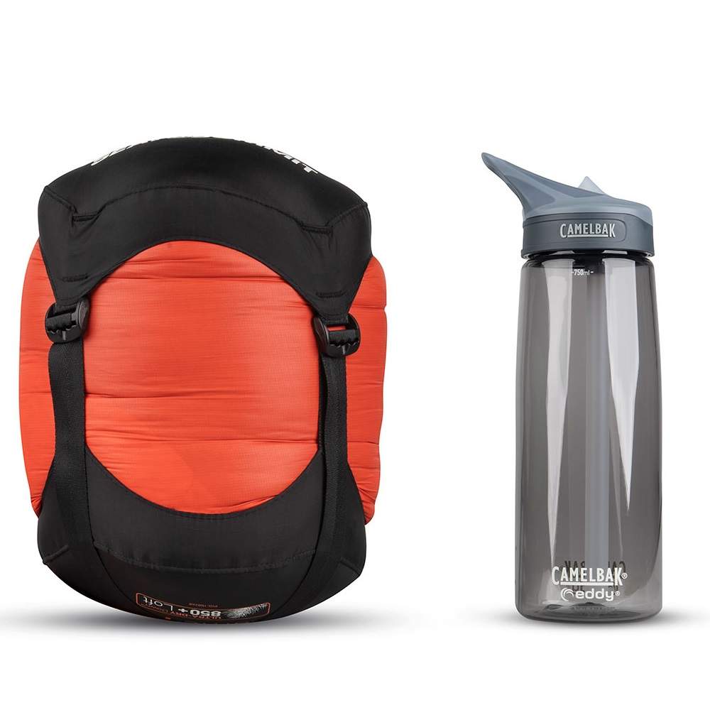 Женский спальный мешок Flame FmIV (-10/-17°C), 183 см - Right Zip, Dark Grey/Paprika от Sea to Summit