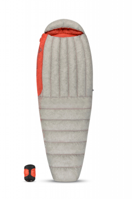 Женский спальный мешок Flame FmI (9/4°C), 183 см - Right Zip, Light Grey/Paprika от Sea to Summit
