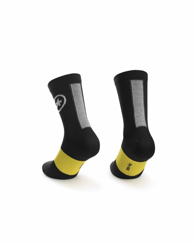 Носки Assos Assosoires Spring Fall Socks, Black Yellow