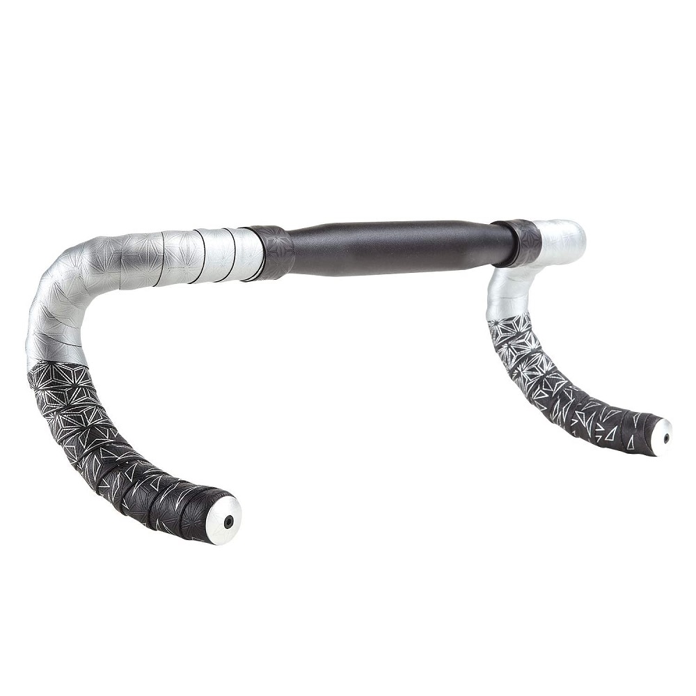 Обмотка руля Supacaz Super Sticky Kush Star Fade Серебристый металлик с черным