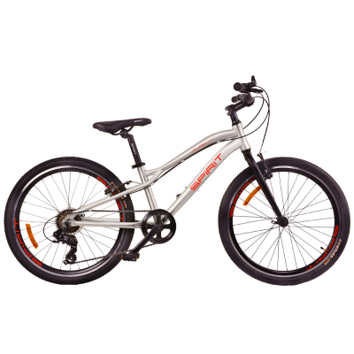 Горный велосипед Spirit Flash 4.1 24" серый 2021 рама Uni