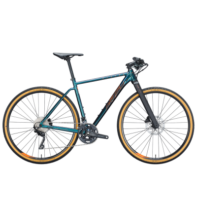 Гравийный велосипед KTM X-strada 730 FIT 28" синий (черно-оранжевый), 2021 