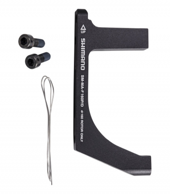 Адаптер для диск гальм шосе, передній SM-MA-F160PDA, ротора 160мм, FLATMOUNT