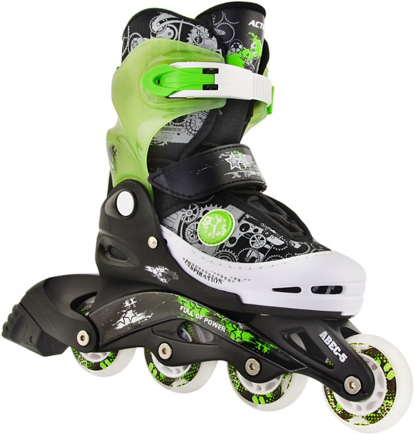 Роликовые коньки раздвижные Action Pat, Green