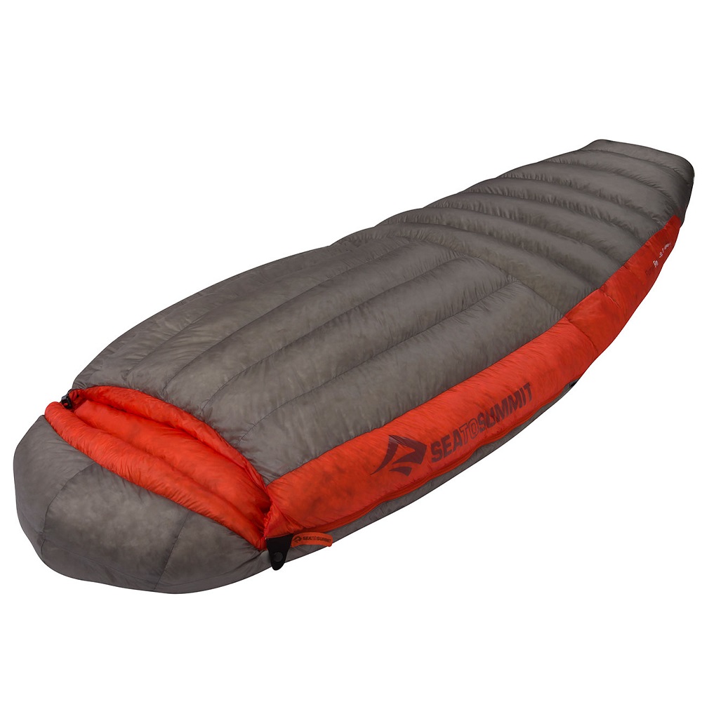 Женский спальный мешок Flame FmIV (-10/-17°C), 183 см - Right Zip, Dark Grey/Paprika от Sea to Summit