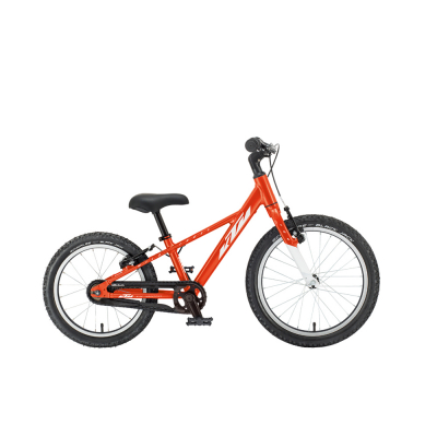 Детский велосипед KTM Wild Cross 16" оранжевый (белый), 2021