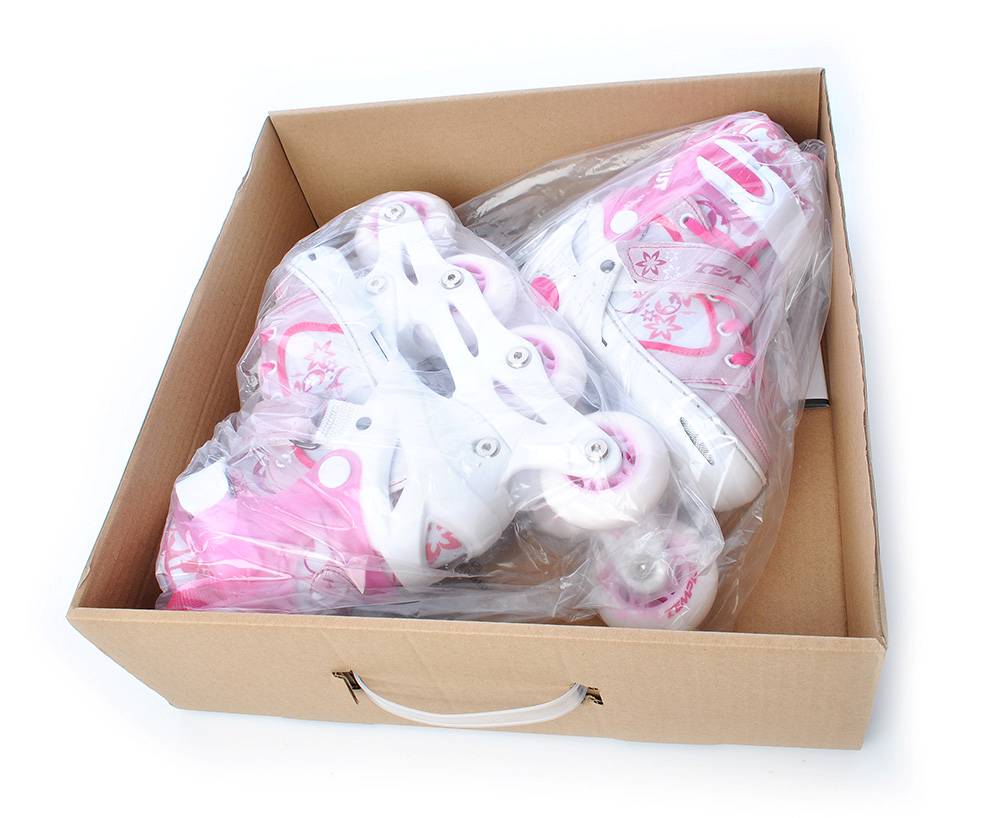 Роликовые коньки раздвижные Tempish Swist Flash, Розовый