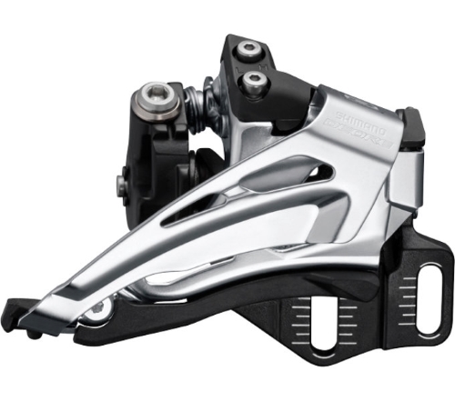 Переключатель передний Shimano FD-M6025-E, DEORE 2X10, TOP-SWING, DOWN-PULL, монтаж E-TYPE