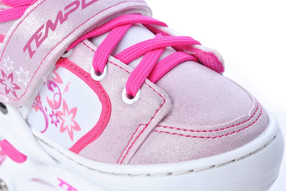 Роликовые коньки раздвижные Tempish Swist Flash, Розовый