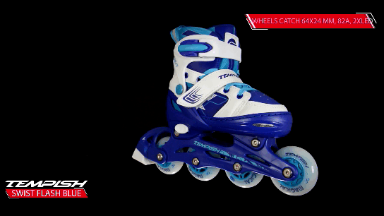 Роликовые коньки раздвижные Tempish Swist Flash, Голубой