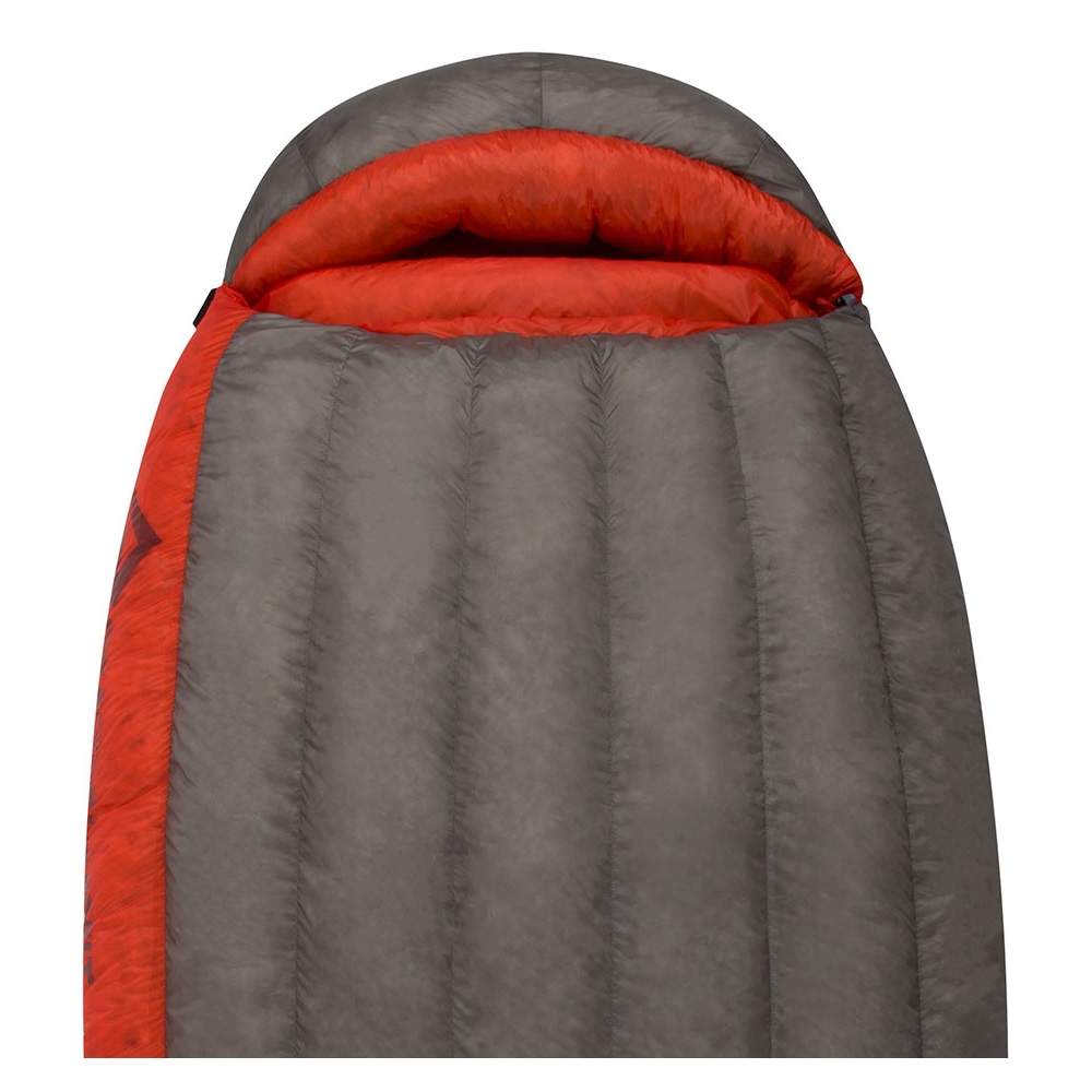 Женский спальный мешок Flame FmIV (-10/-17°C), 183 см - Right Zip, Dark Grey/Paprika от Sea to Summit