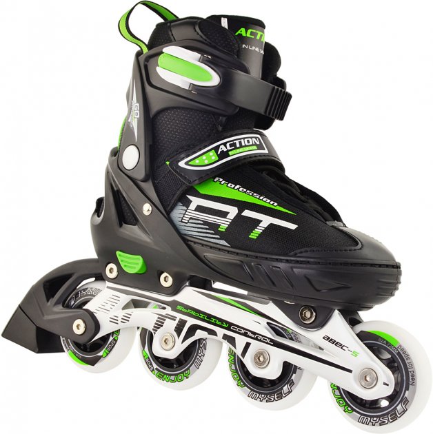 Роликовые коньки раздвижные Action Chris, Green