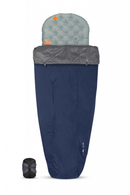 Спальный мешок-квилт Glow Gw1 Quilt, Long (10/4°C), 198 см, Dark Sapphire/Grey от Sea to Summit