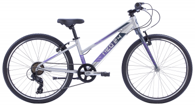 Детский велосипед Apollo NEO 7s girls 24", Brushed Alloy / Charcoal / Lavender Fade