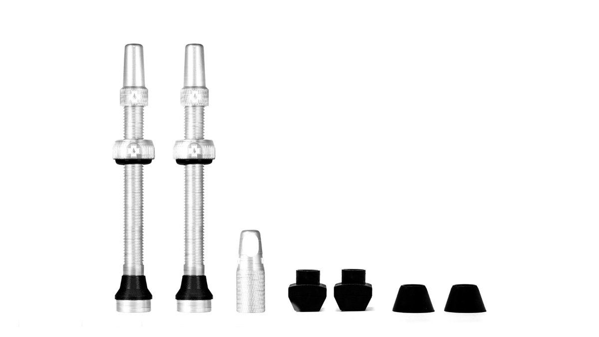 Вентили для бескамерных колес MUC-OFF Tubeless Presta Valve, 44 мм, серебряные