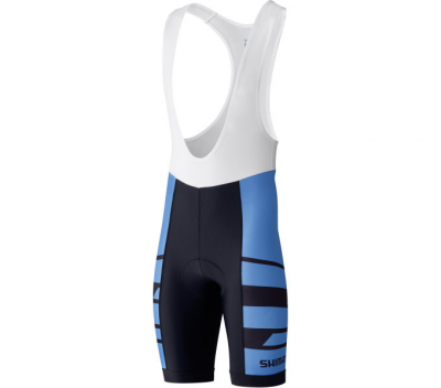 Велошорты Shimano Team с лямками, Синий