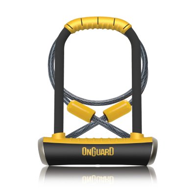 Велозамок OnGuard Pitbull DT + Кабель 1200х10 мм, Черно-желтый