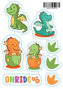 Светоотражающие наклейки Onride Динозаврики