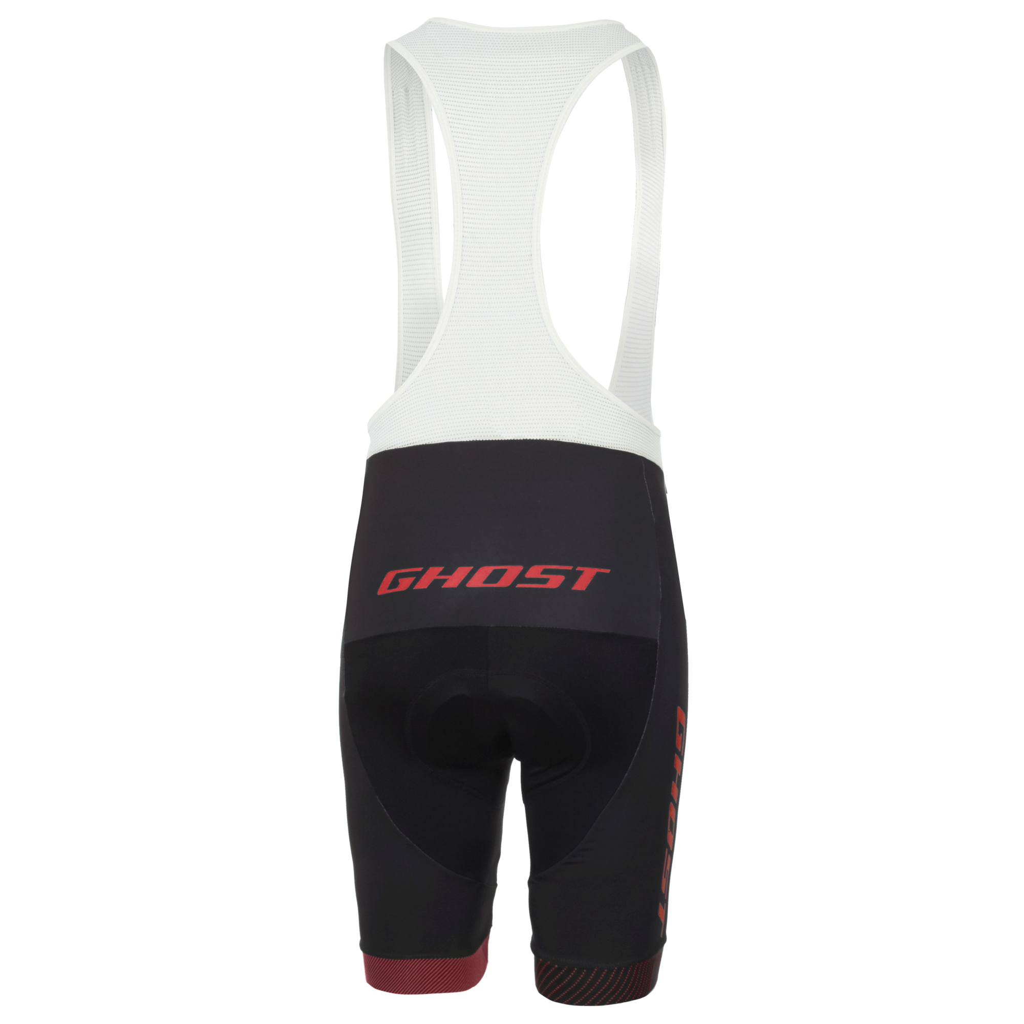 Велошорты Ghost Performance Evo c лямками, Черно-красный