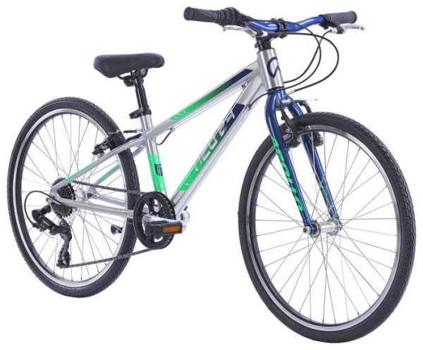 Детский велосипед Apollo NEO 7s boys 24", Brushed Alloy / Navy Blue / Neon Green Fade