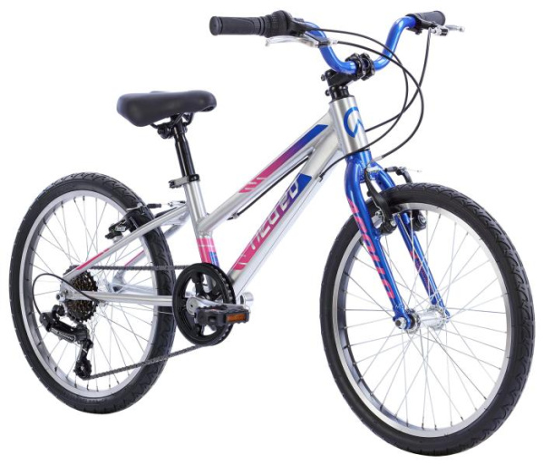 Детский велосипед Apollo NEO 6s girls 20", Brushed Alloy / Navy Blue / Pink Fade