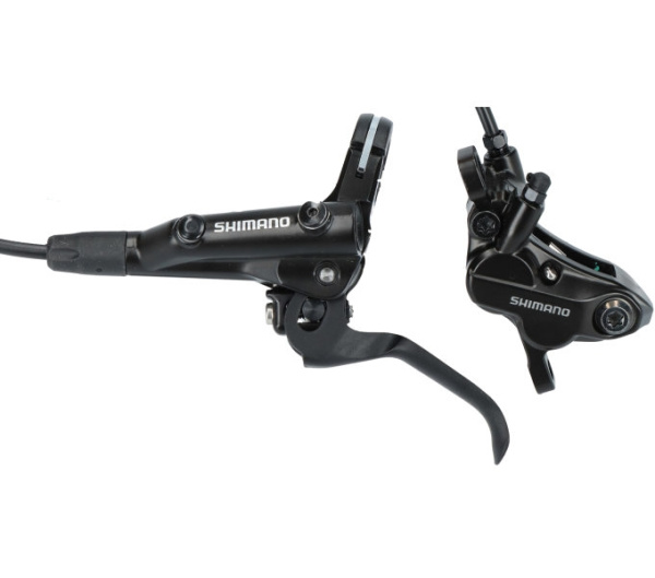Гальмо гідравл. дискове SHIMANO MT501-E переднє (ліва ручка, 4-поршн. каліпер BR-MT520, гідроліния 1000мм)