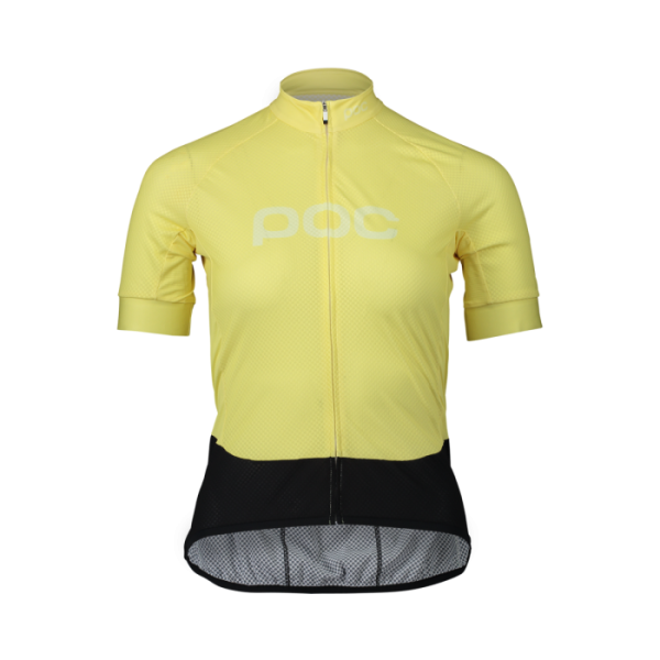Джерси женское POC W's Essential Road Logo jersey, Lt Sulfur Yellow/Sulfur Yellow, S
