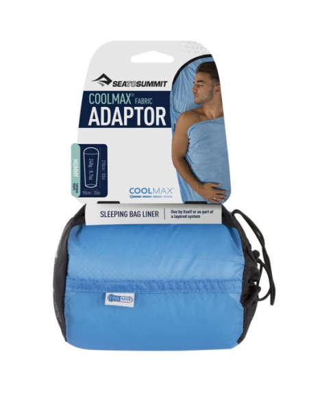 Вкладыш в спальник Coolmax Adaptor Liner, 210 см, Blue от Sea to Summit