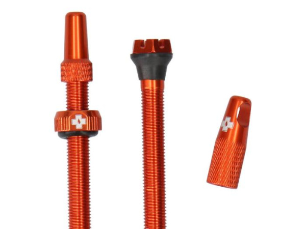 Вентили для бескамерных колес MUC-OFF Tubeless Valves V2, 44 мм, оранжевые