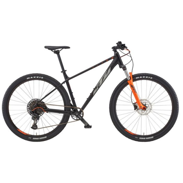Горный велосипед KTM ULTRA FUN 29" рама M/43, черный матовый (серо-оранжевый), 2022