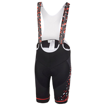 Велошорты Ghost Factory Racing Bib Shorts, Черно-красно-белый