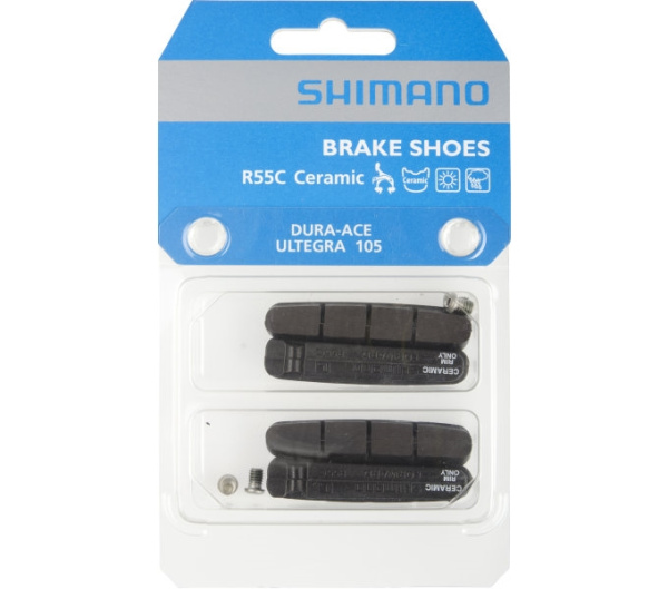 Гальмівні гумки SHIMANO R55C для обода з керамічним покриттям (комплект 2 пари)