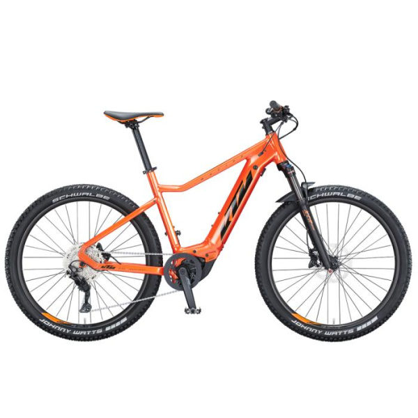 Электровелосипед KTM Macina Ride 271 27.5" черный (серо-оранжевый) 2021