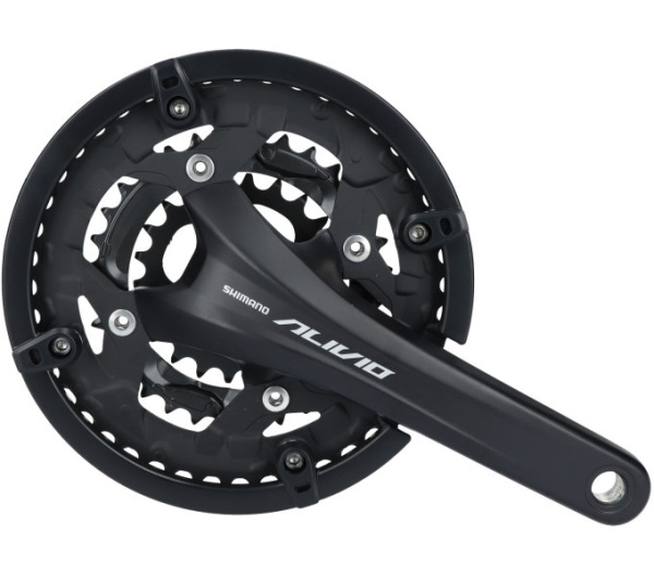 Шатуни Shimano FC-T4060 ALIVIO, інтегрована вісь, 175мм, 44X32X22 захист зірок, без каретки