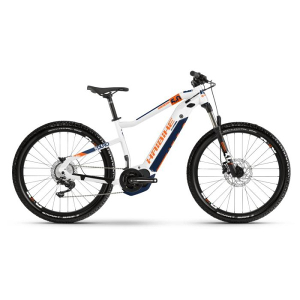 Электровелосипед Haibike Sduro HardSeven 5.0 27.5" Бело-оранжево-синий 2020