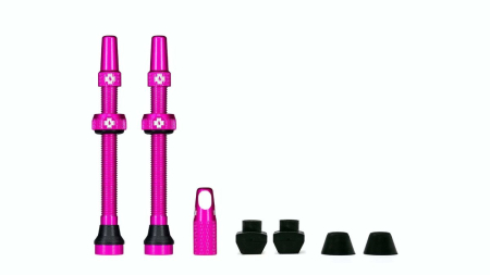 Вентили для бескамерных колес MUC-OFF Tubeless Presta Valve, 60 мм, розовые