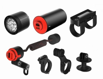 Комплект велофара + набор креплений Knog PWR Mountain Kit 2000 Lumens