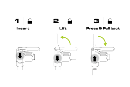 Насос Birzman Maha Flick-It V, Серебристый