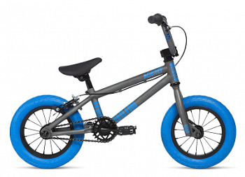 Велосипед BMX Stolen Agent 12" Matte Raw Silver w/Dark Blue Tires 2020