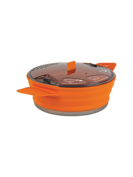 Кастрюля складная с алюминиевым дном X-Pot Orange, 1400 мл от Sea to Summit