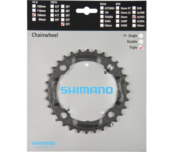 Зірка шатунів Shimano FC-M430-8 ALIVIO, 32зуб, чорн