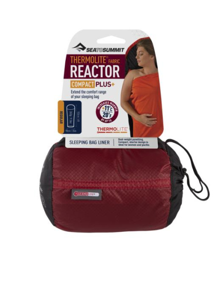 Вкладыш в спальник Thermolite Reactor Compact Plus, 185 см, Red Sack/Black&Red от Sea to Summit