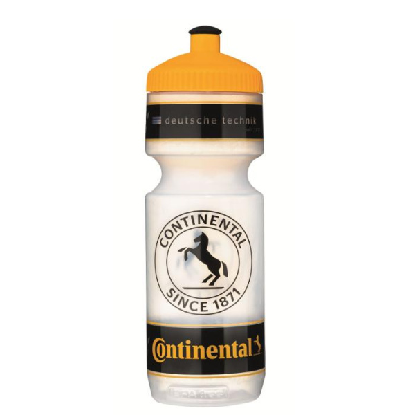 Велофляга Continental 700 мл, Прозрачно-черно-желтый