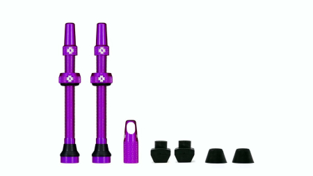 Вентили для бескамерных колес MUC-OFF Tubeless Presta Valve, 80 мм, фиолетовые