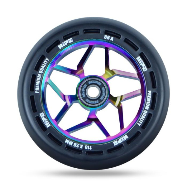Колесо для трюкового самоката Hipe LMT12 120 мм, Black/Neo Chrome