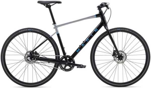 Городской велосипед Marin Presidio 1 28" Gloss Black/Charcoal/Cyan 2020