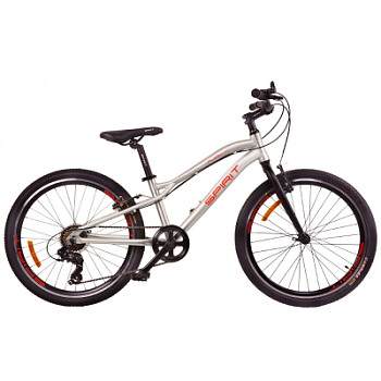 Горный велосипед Spirit Flash 4.1 24" серый 2021 рама Uni